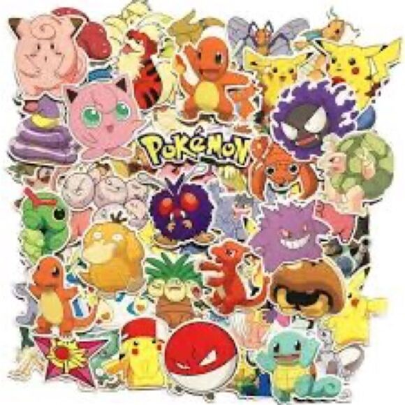 Lot of 50 Random Vinyl Pokémon Stickers - Picture 3 of 8